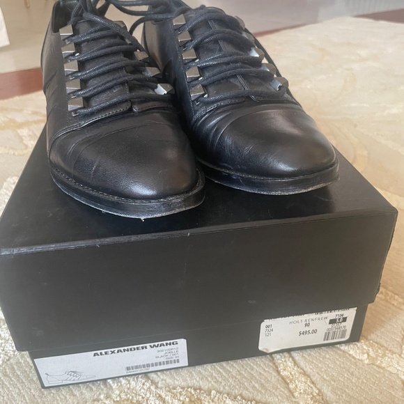 Black Alexander Wang lace up shoe with cut outs - Picture 2 of 10